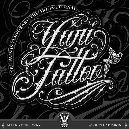 LOGO LETREIRO CUSTOM: YURI TATTOO