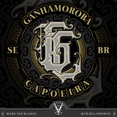 LOGO MONOGRAMA: G/C - GANHAMOROBA CAPOEIRA