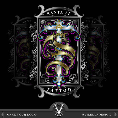 LOGO MONOGRAMA: S/T - SANTA FÉ TATTOO